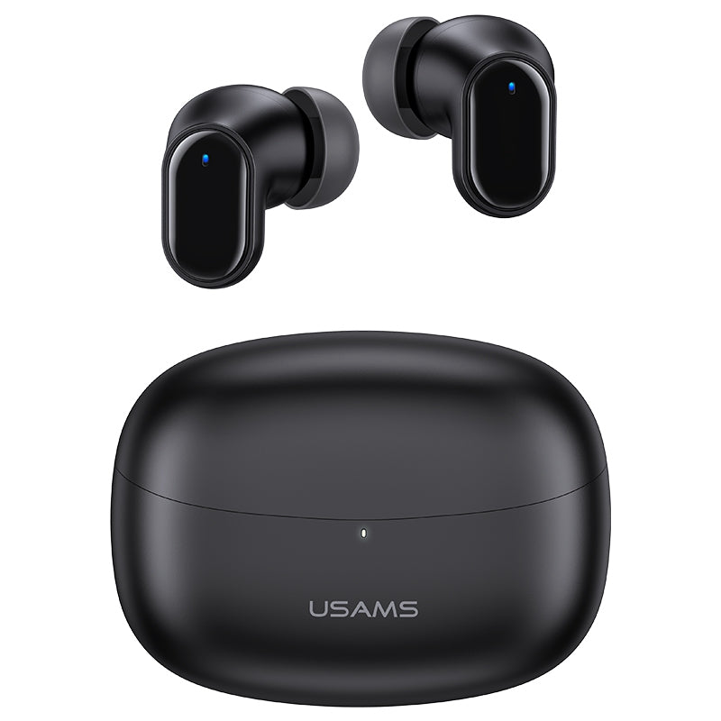 USAMS USAMS-BH11 Earphone TWS Wireless Bluetooth Headset Noise Reduction Low-Latency Gaming Headphone with Charging Case USAMS USAMS-BH11 Earphone TWS Wireless Bluetooth Headset Noise Reduction Low-Latency Gaming Headphone with Charging Case